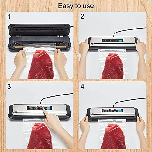 INKBIRD WIFI Sous Vide Cooker ISV-100W and Vacuum Sealer Machine | 1000W Sous-Vide Cooker Immersion Circulator with 14 Preset Recipes on APP and Thermal Immersion, Fast-Heating with Timer
