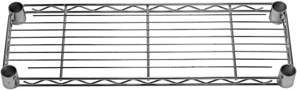 Shelving Inc. 8" d x 24" w Chrome Wire Shelving with 3 Tier Shelves, Weight Capacity 800lbs Per Shelf