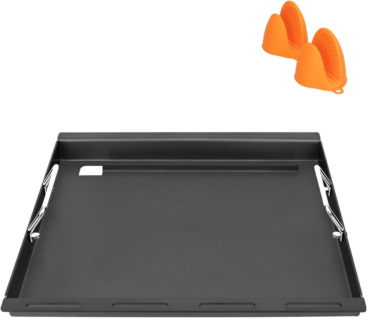 Full-Size Griddle Inserts for Weber Spirit I & II 200 Series Grills, Flat Top Grill Griddle for GS4 Spirit E-210 E-220 S-210 S-220, Rectangular Grill Insert Replacement for 7637 Grates