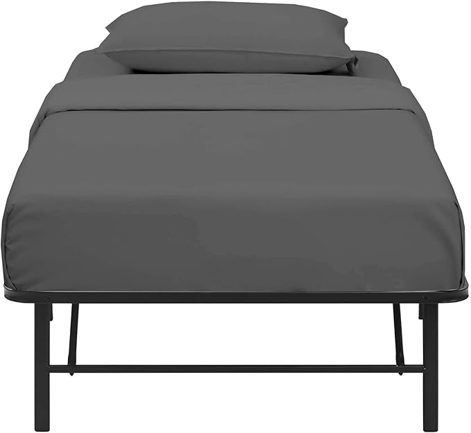 NON Sticky cotton 4 PC Cot Size Sheets 32x75,100% Fitted Cot Sheet- Perfect Narrow Twin/Rv Bunk/Camping Cot/Guest Bed Replacement,Sheets Cot Bunk Bed-Fits Upto 4-8'' Deep Mattress- Dark Grey Solid