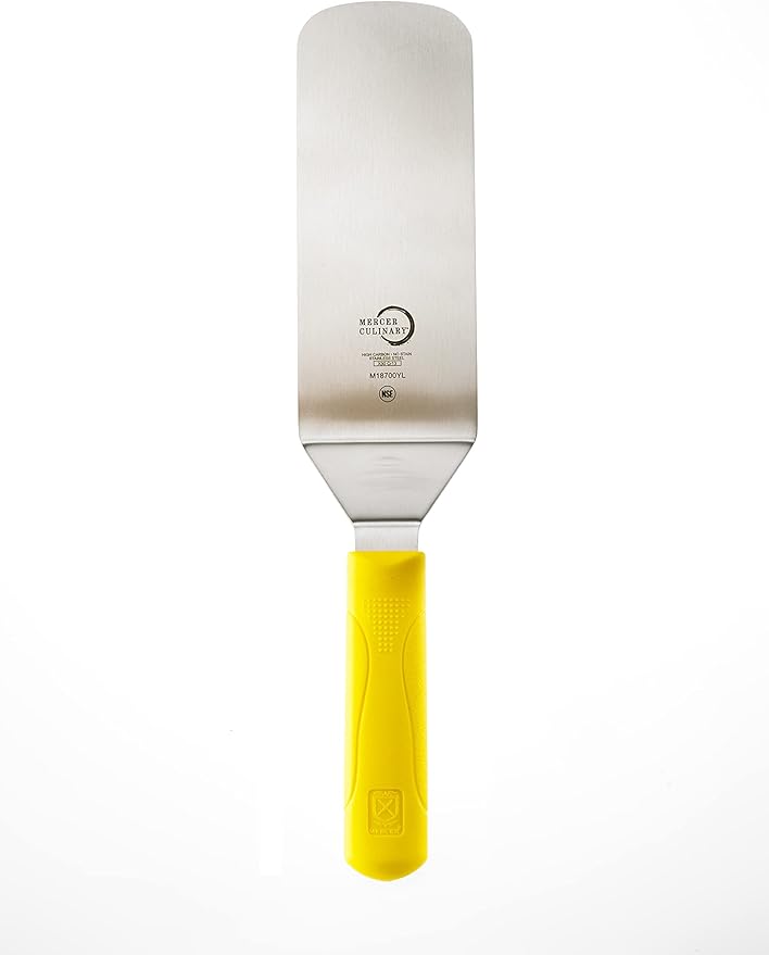 Mercer Culinary Millennia Turner, 8 Inch x 3 Inch Blade, Yellow Handle