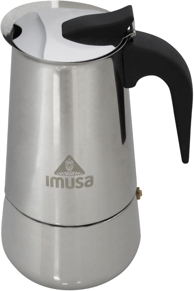 IMUSA USA B120-22062M Stainless Steel Stovetop Espresso Coffeemaker 6-Cup, Silver