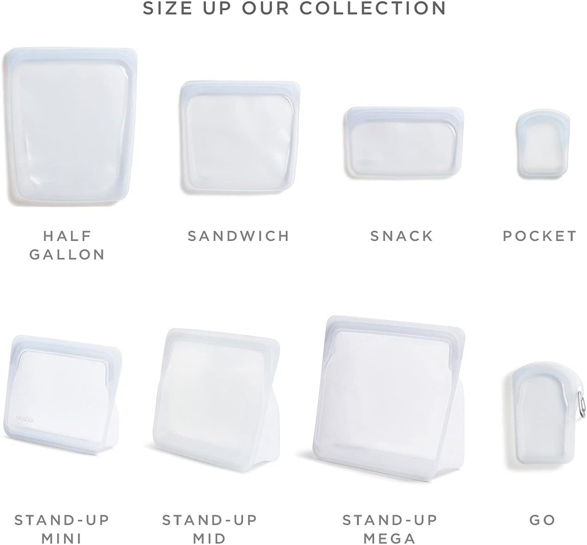Stasher Premium Silicone Reusable Food Storage Half Gallon Bag, Lavender, Microwave, Sous Vide, Dishwasher, Oven and Freezer Safe, BPA Free, Leak-free, Eco-friendly, 64 Oz