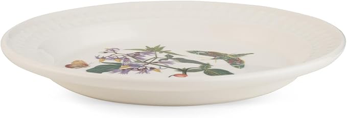 Portmeirion Botanic Garden Harmony 10.5" Dinner Plate, Papilio Emerald & Woody Nightshade Motif - Dishwasher, Microwave, Oven & Freezer Safe Earthenware - Elegant Spring Tableware for Brunch & Parties