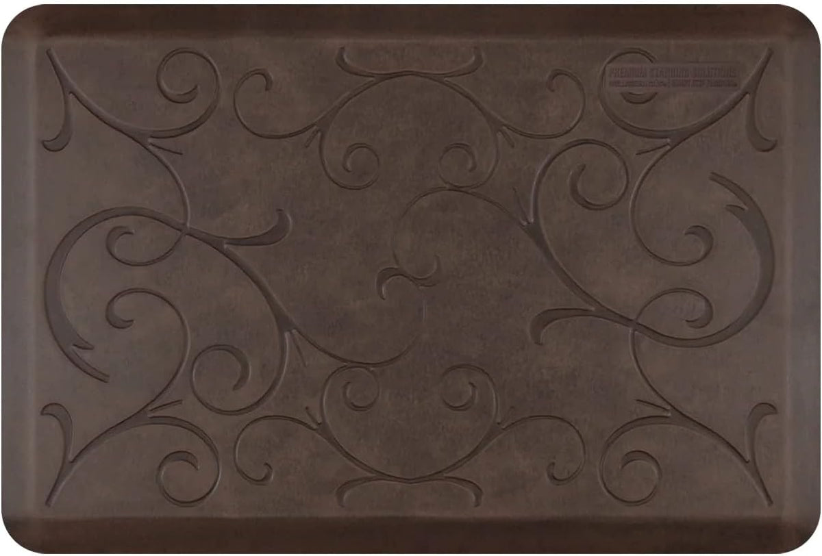 WellnessMats Bella Collection Anti-Fatigue Floor Mat, Polyurethane – Ergonomic Support Pad for Home, Kitchen, Garage, Office Standing Desk – Water Resistant - Made in USA