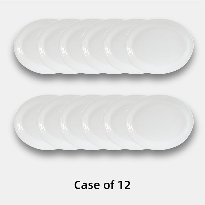 Stoneware Narrow Rim Commercial Grade Dinnerware,Bright White Oval Platter 11.5" x 8.5", Case of 12