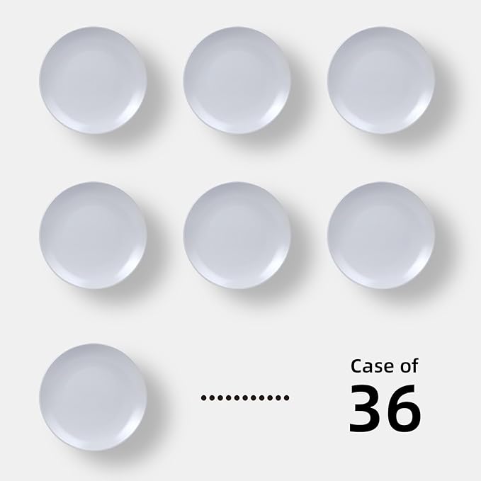 Stoneware Coupe Commercial Grade Dinnerware (Matte White, Plate 7.25")