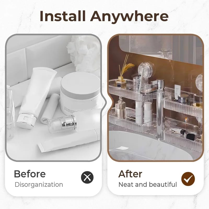 2025 NEW Universal Removable Faucet Storage Rack, Thickened and widened panel design, Removable faucet storage rack installs, no drilling required, residual water automatically drains away (White)