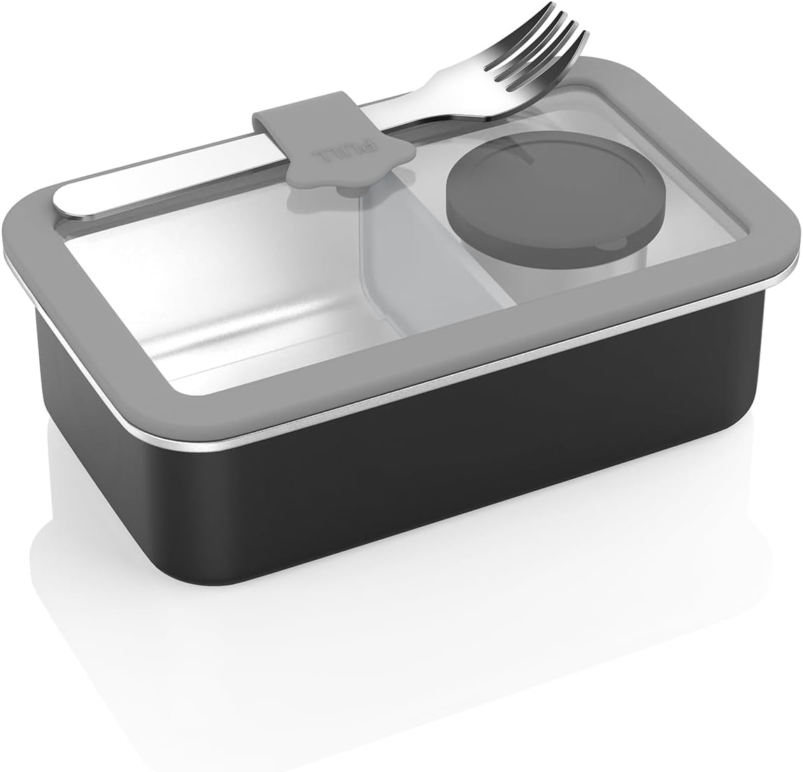Stainless Steel Bento Box for Kid, 33oz Leak-Proof Lunch Box Containers with Adjustable Divider, Microwave-Safe, Metal Lunchbox for School Travel