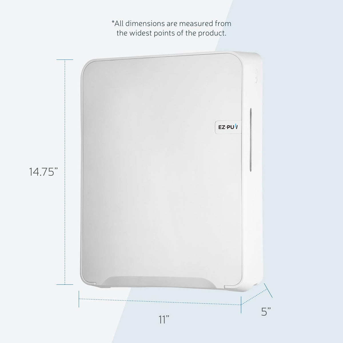 EZbrnd Wall Mount MULTIFOLD Paper Towel Dispenser for Kitchen/Bathroom/Office/RV/Airbnb, White, 3300-EZ