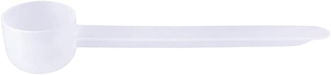 Plastic Measuring Scoop, 2 teaspoon (BOWL 10 cc | 10 mL) Long Handle Spoons for Powders, Granules, Coffee, Pet Food, Baking Supplies, Protein and Other Dry Goods, BPA Free (Set of 500)