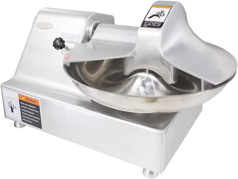 Hakka Commercial 10L Multifunction 18in Meat Bowl Cutter Mixer and Buffalo Chopper Food Processor Heavy Duty Meat Mixing Grindering Chopping Machine
