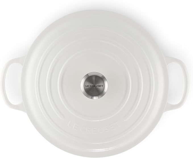 Le Creuset Enameled Cast Iron Signature Round Dutch Oven, 9 qt., White