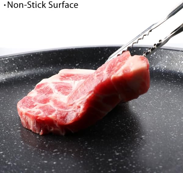 Stovetop Korean BBQ Grill Pan, 13.4 inch, Cast Aluminum, for indoor outdoor
