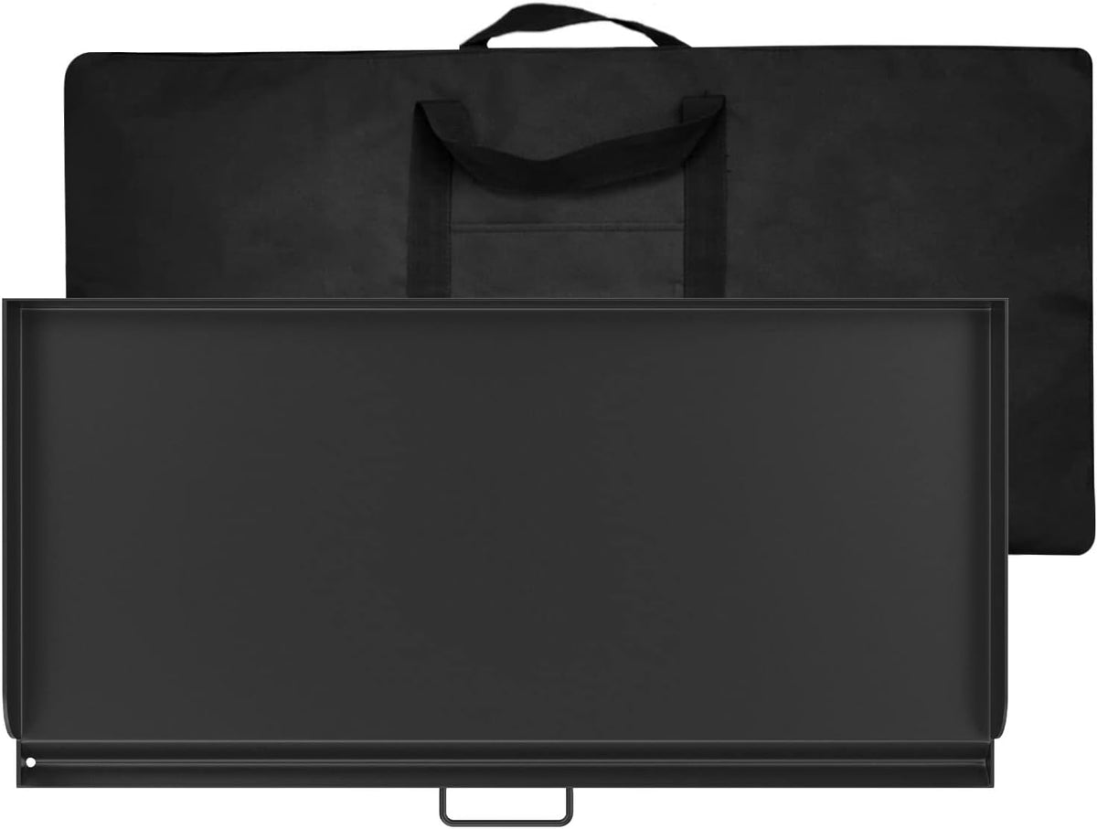 Griddle for Camp Chef 14" 2-Burner Stove Cooking Systems, Professional Carbon Steel Flat Top Griddle with Carry Bag for Camp Chef Outdoor Cooking Equipment, 14 x 32 Inch, Black