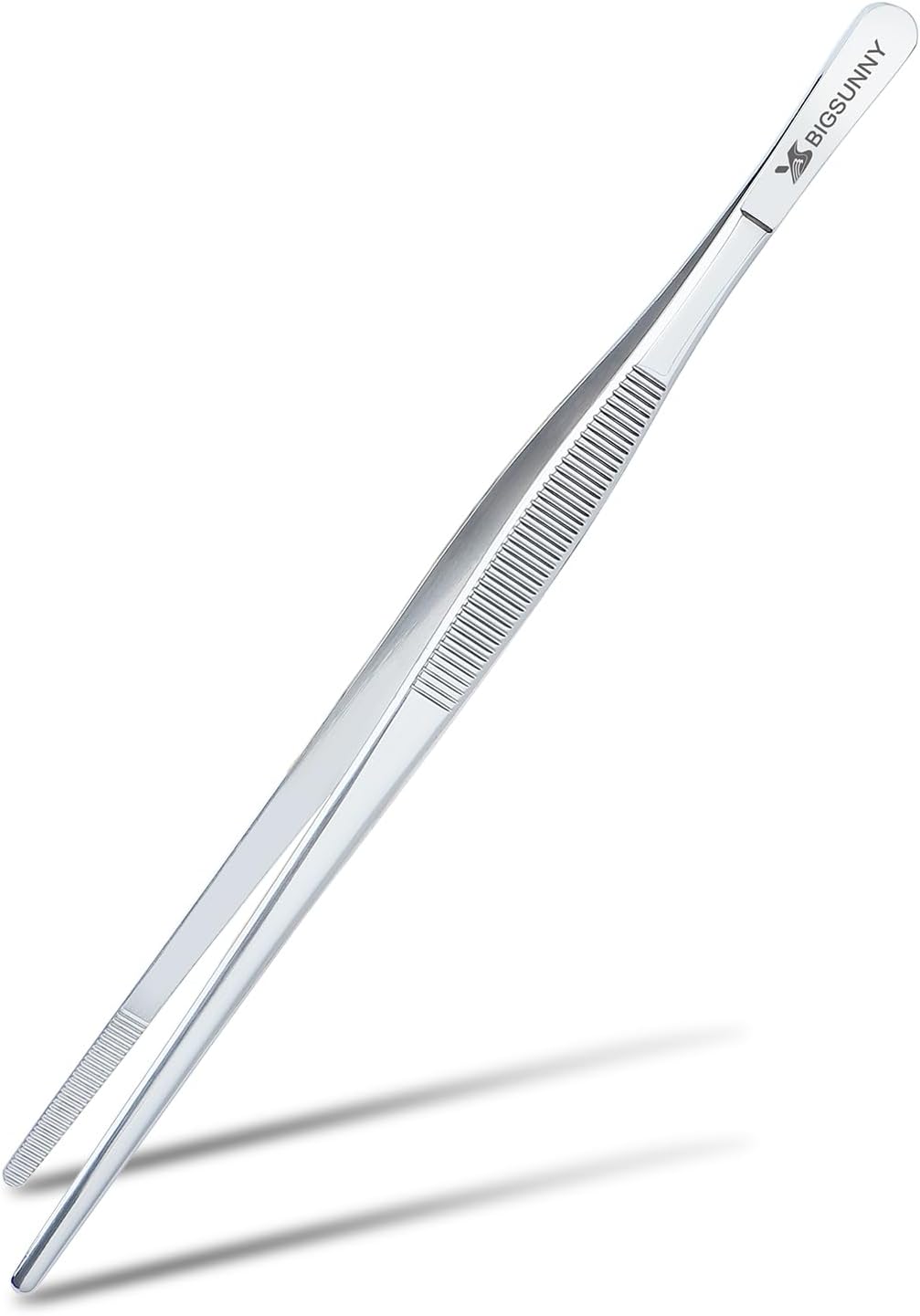 8.5 Inch Kitchen Tweezers Fine Tweezer Tongs, MSY BIGSUNNY Stainless Steel Food Tweezers Multi-function Precision Serrated Tips Cooking Tongs Kitchen Serving Tong