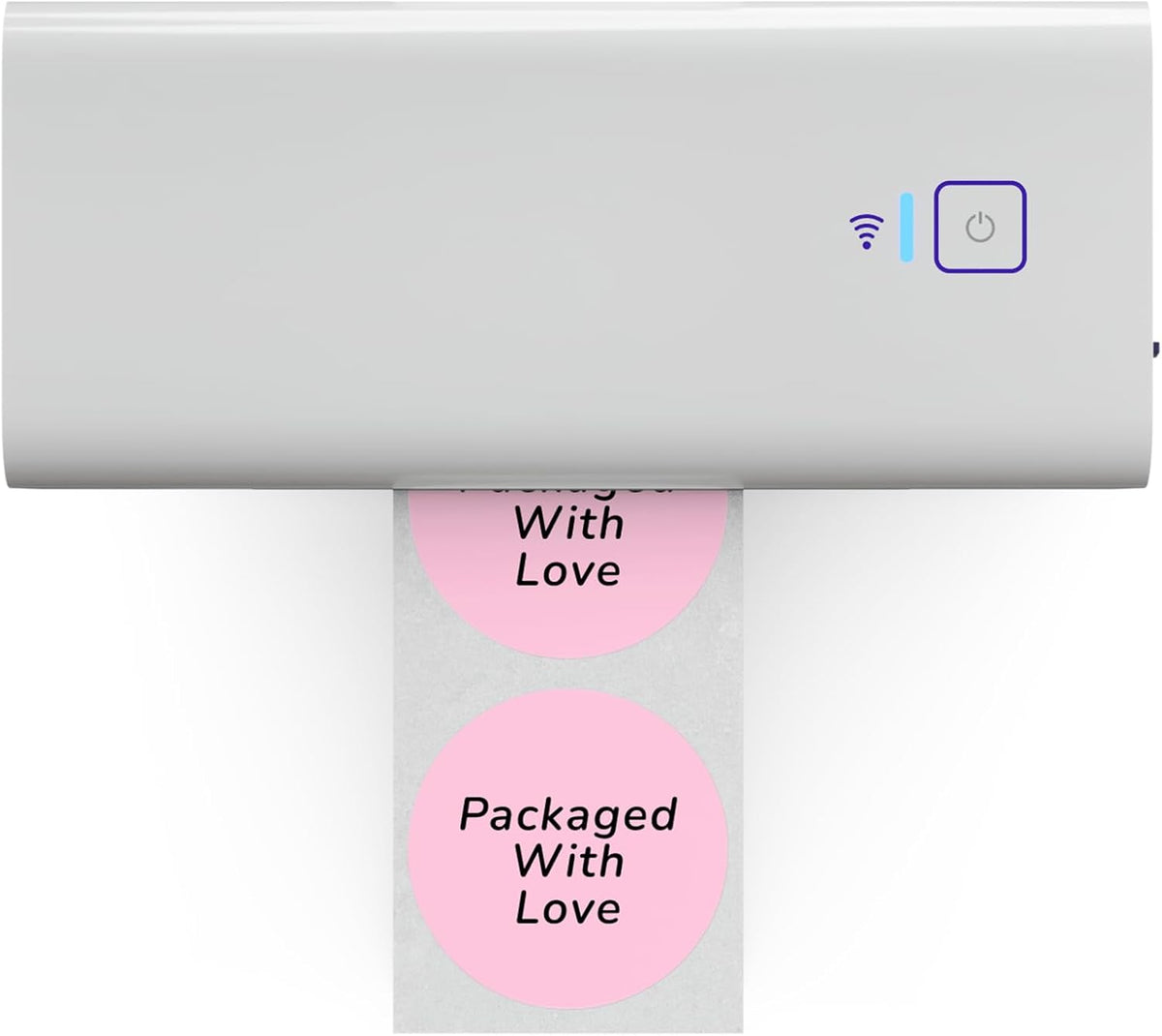 Rollo Circle Thermal Labels 2 Inch - Roll of 1,000 Round Sticker Labels - Multi-Purpose Direct Thermal Printer Stickers 2x2 (Pink)