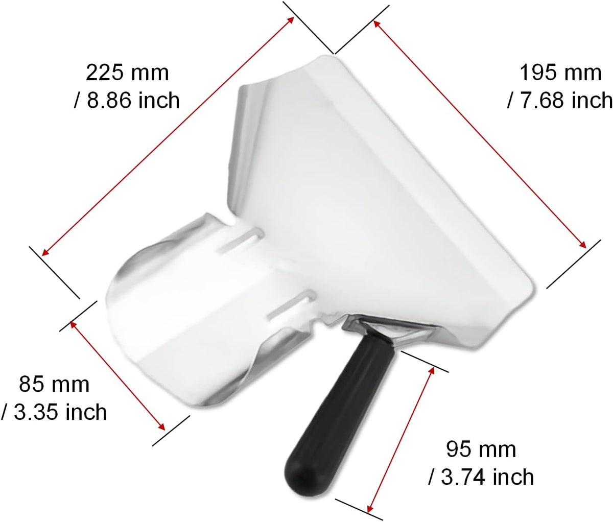 French Fry Popcorn Scoop Scooper, Stainless Steel Popcorn Scoop, Quick Fill Tool for Chip Popcorn Bagger Bags, Multipurpose Utility Scooper for Popcorn Machine Ice Candy Snacks Desserts