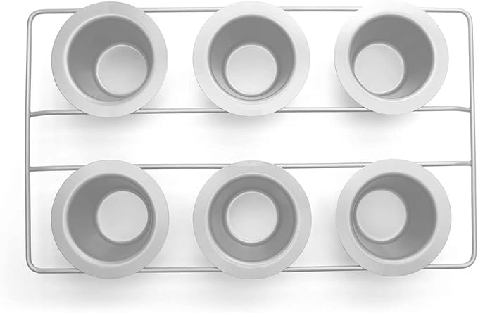 Fox Run Popover, Yorkshire Pudding and Cupcake Pan, 6 Cup, Stainless Steel