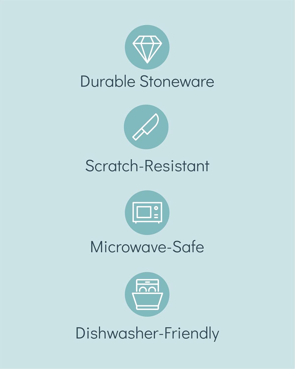 16 Piece Dinnerware Sets for 4 - Modern Style Stoneware Dinnerware Set - Scratch Resistant,Dishwasher,Microwave Safe Plates and Bowls Sets Ceramic,Dish Set, Bowl and Plate Set - Beige and Light Blue…