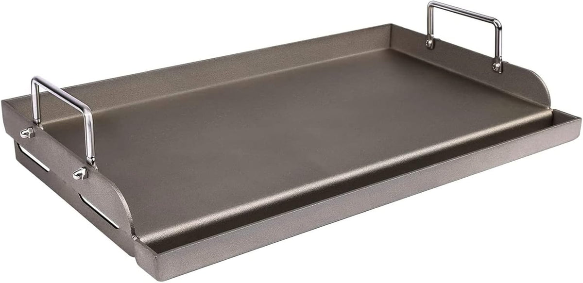 Uniflasy Cast Iron Griddle for Gas Grill Flat Top Griddle Insert for Outdoor Gas Grill, 25" x16" Cooking Skillet Plate Pan Teppanyaki for Charcoal/Electric Grills Fits Camping Tailgating Parties