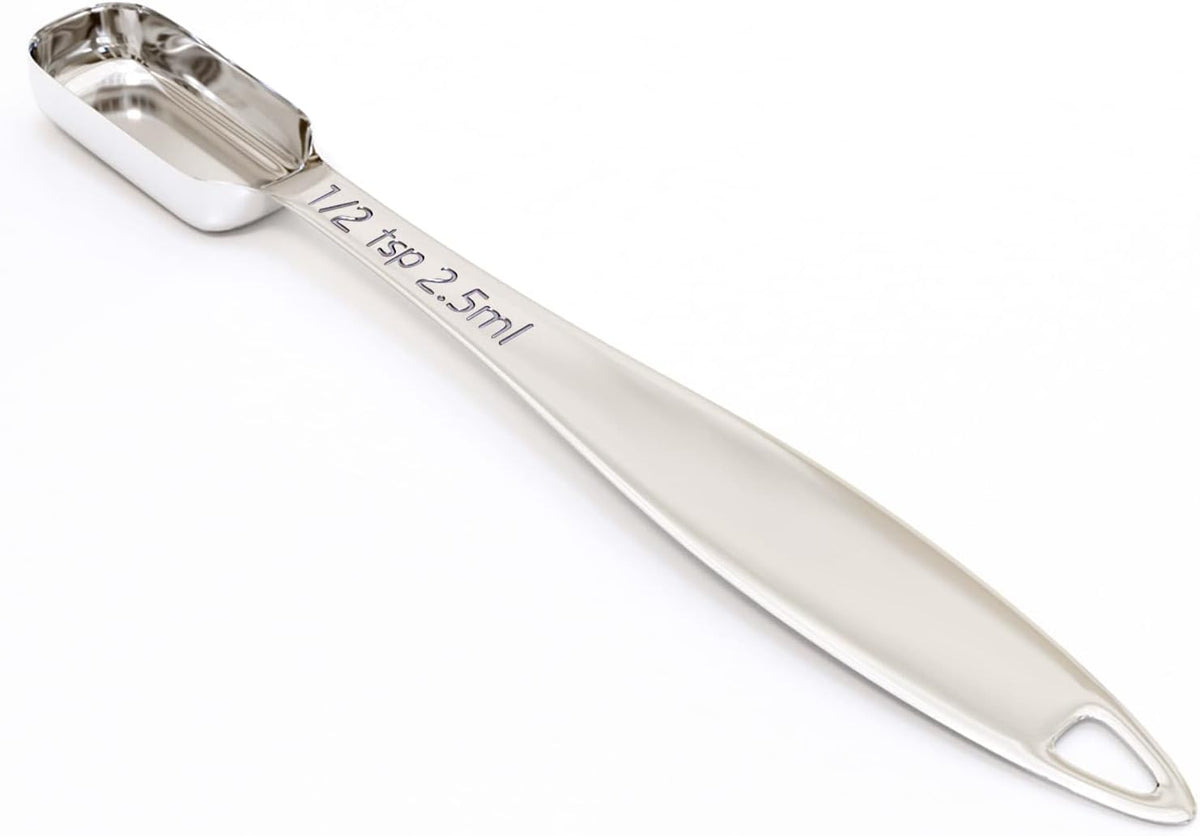 1PCS 1/2Teaspoon (2.5ml) Single Measuring Spoon, Individual Stainless Steel Long Handle Measure Tablespoon Only