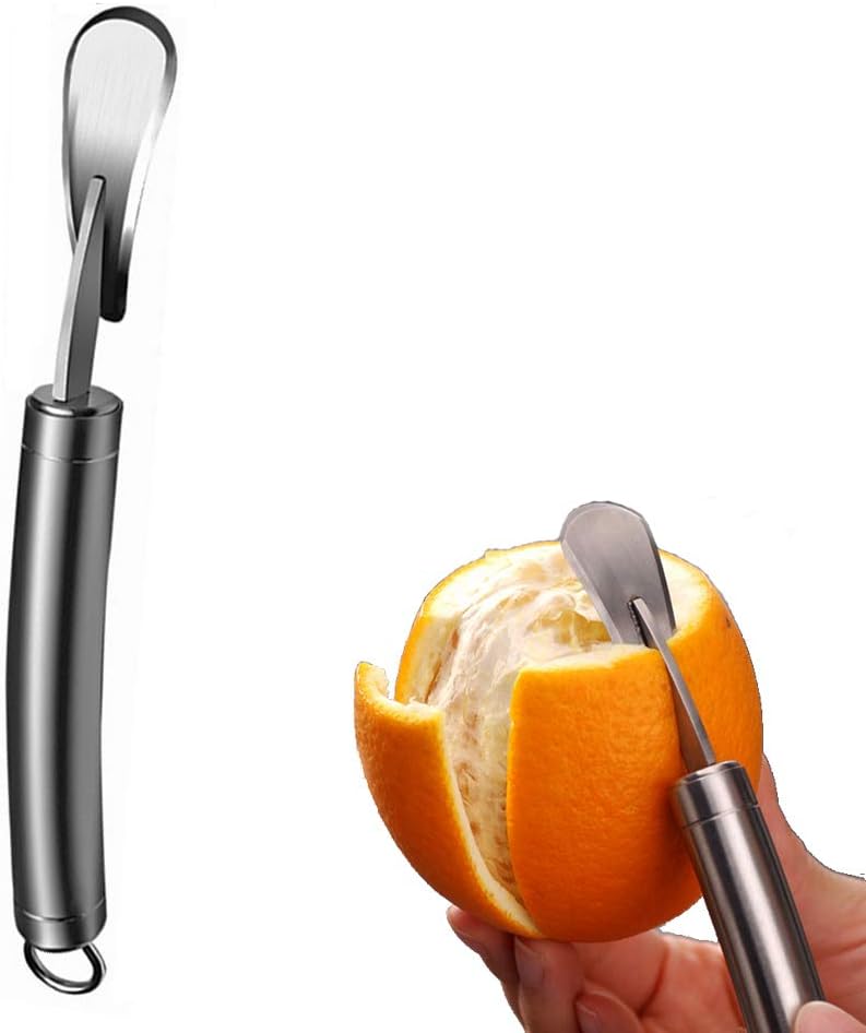 Orange Citrus Peelers Stainless Steel Slicer Cutter Peeler Remover Opener Humanized Design Curved Handle Fruit Tools Kitchen Gadget