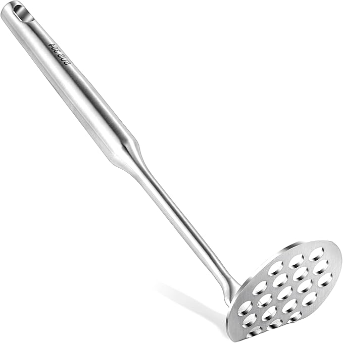 Small Potato Masher - Stainless Steel Mini Avocado Masher, Heavy Duty Tiny Masher for Avocado, Potatoes, Beans, Meat, Vegetables, Dishwasher Safe