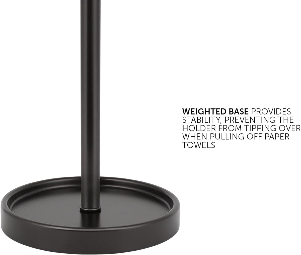 Ivilon Countertop Paper Towel Holder - Modern End Cap Minimalist Design - Color Oil Rubbed Bronze