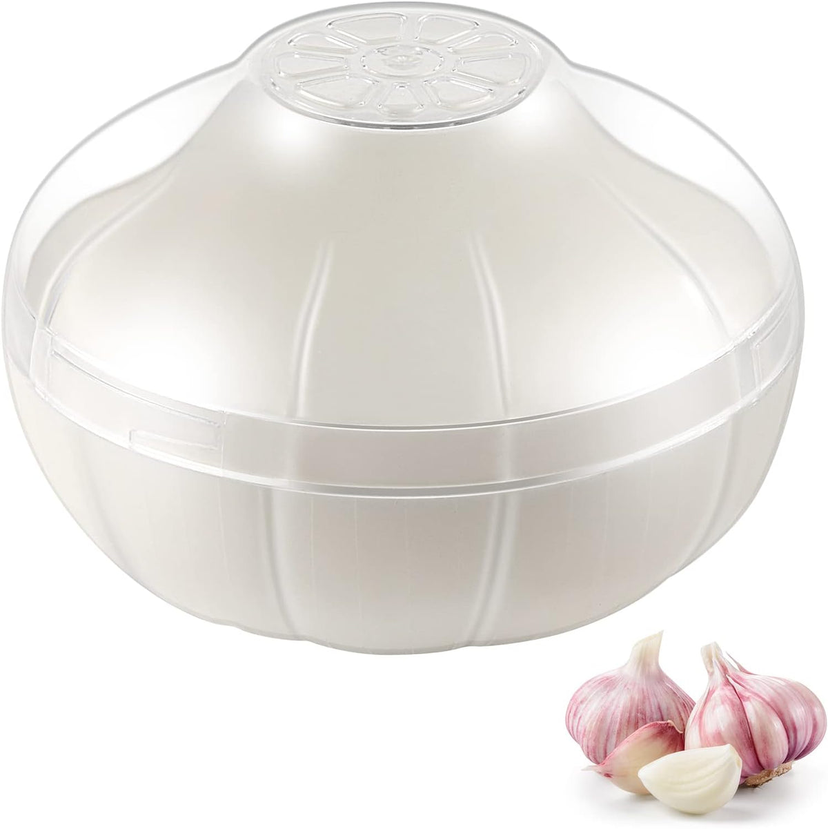 Garlic Storage Containers, Reusable Garlic Keeper for Refrigerator, Individual Garlic Saver Holder Organizer for Fridge to Keep Garlic Fresh