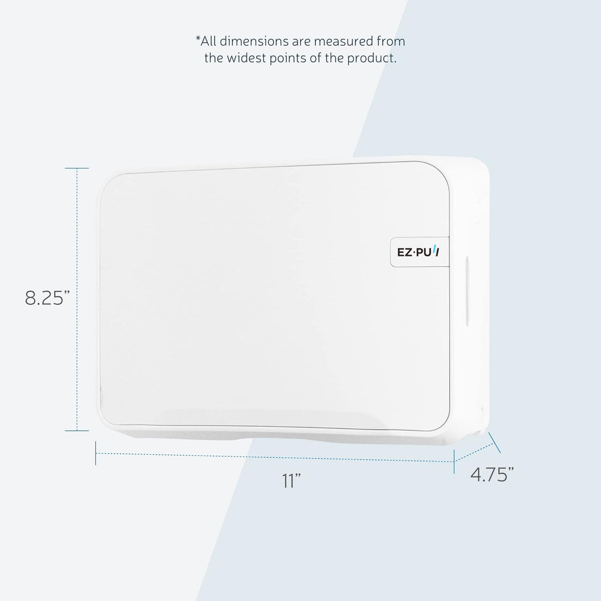 EZbrnd Wall Mount MULTIFOLD Paper Towel Dispenser for Kitchen/Bathroom/Office/RV/Airbnb, White, 3200-EZ