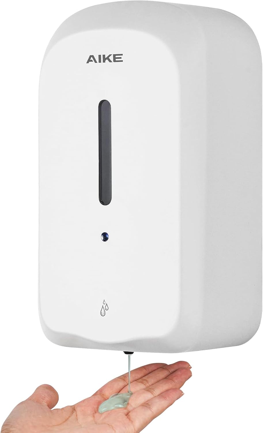 AIKE 33.8oz Automatic Wall Mount Liquid Soap Dispenser with Commercial ABS Construction, Model AK1226S(White)