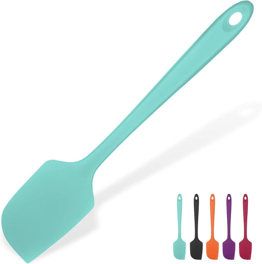 14in Extra Large Silicone Spatula: U-Taste 600ºF Heat Resistant Flexible Silicon Mixing Stirring Cooking Scraping Baking Bowl Scraper Seamless Spreader for Kitchen Nonstick Cookware (Aqua Sky)