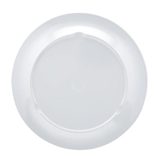 Amazon Basics Melamine (Plastic) Plate, 6 Piece Set, 10.5 in, White