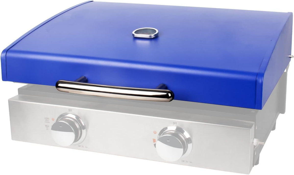 Hard Cover Hood with Temperature Gauge for Blackstone 22 inch Table Top Griddle, 5011 Griddle Hood for Blackstone 22" Grill, Blue