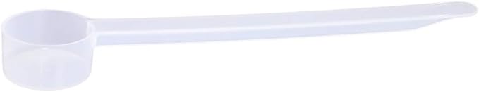 Plastic Measuring Scoop, (5 cc | 1 teaspoon | 5 mL) Long Handle Spoons for Powders, Granules, Coffee, Pet Food, Baking Supplies, Protein and Other Dry Goods, BPA Free (Set of 100)