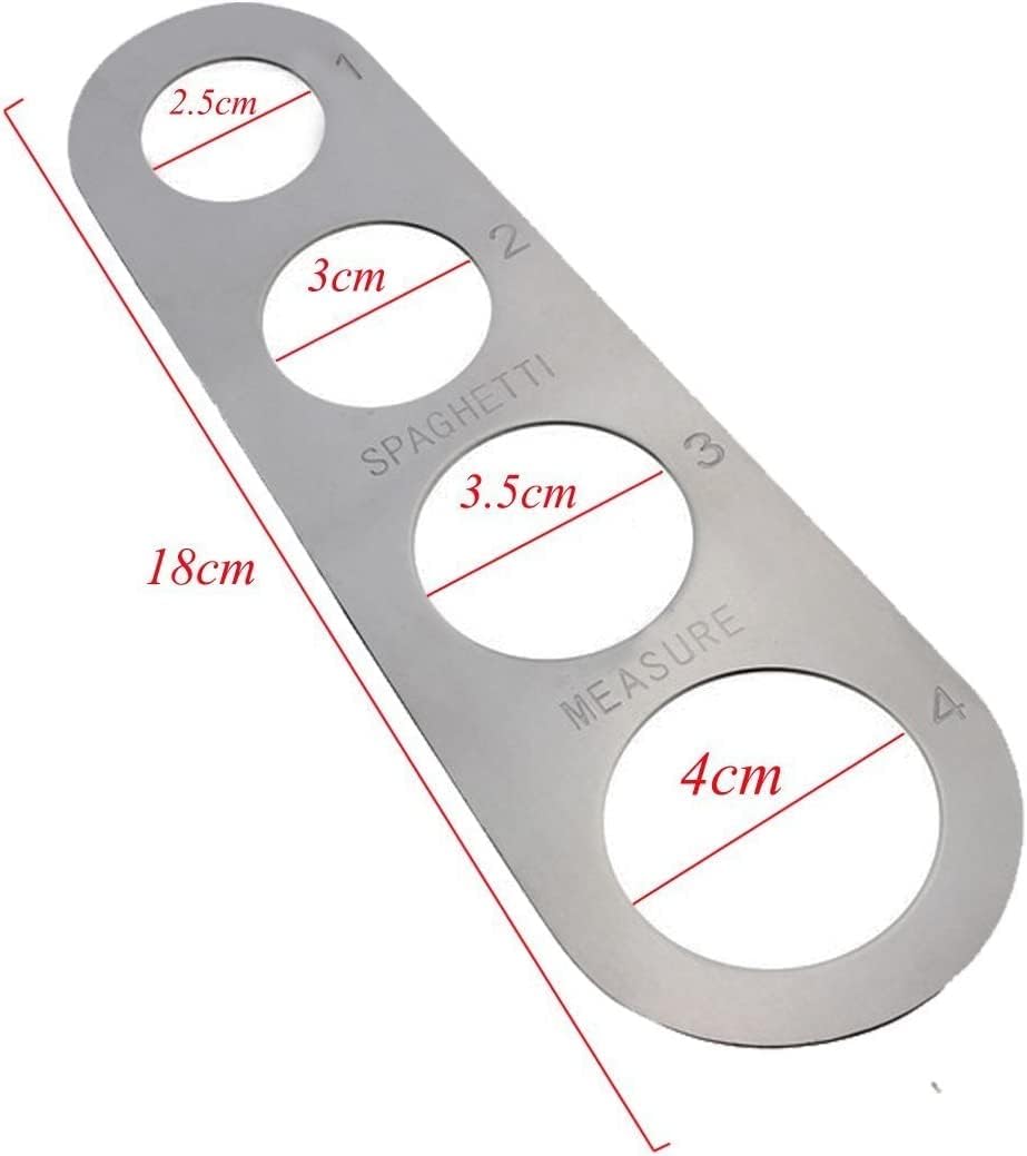 Stainless Steel Spaghetti Measure Tool 4 Holes Pasta Measuring Portion Control Gadgets Kitchen Accessories (1PCS)