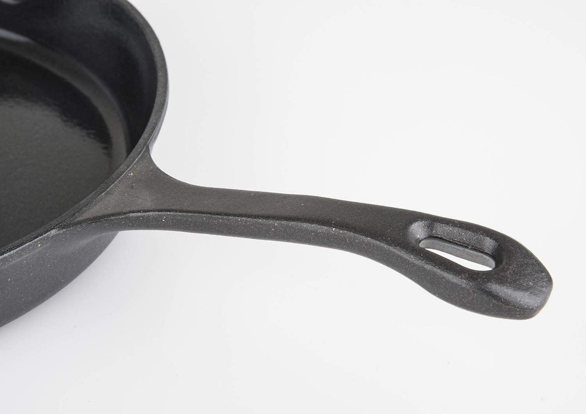 Viking Cast Iron Skillet, 10 Inch Enameled Frying Pan, Kitchen Cookware, Charcoal