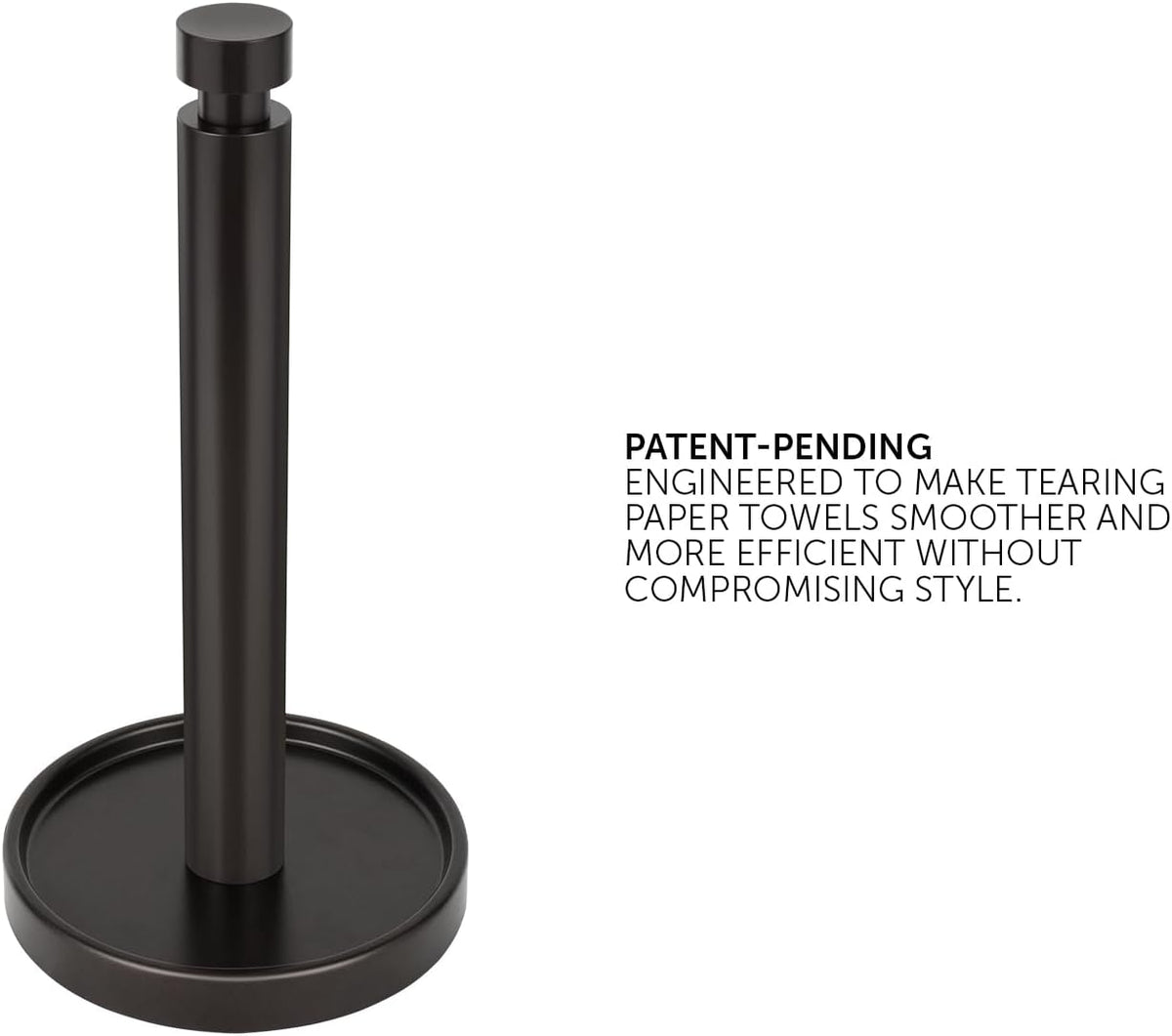 Ivilon Paper Towel Roll Stand - Steady and Easy Tear - Fits All Paper Towel Rolls - Oil Rubbed Bronze