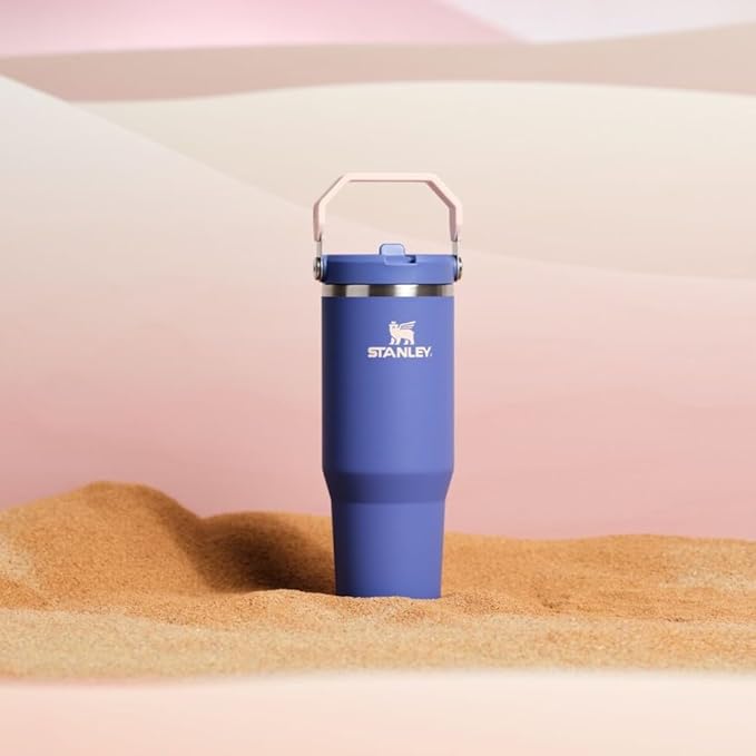Stanley IceFlow 2.0 Flip Straw Tumbler with Handle 30 oz | Twist On Lid and Flip Up Straw | Leak Resistant Water Bottle | Insulated Stainless Steel | BPA-Free | Exclusive Lupine