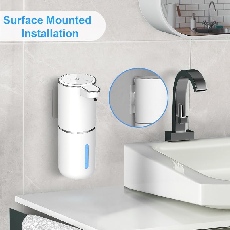 Automatic Liquid Soap Dispenser Bathroom Kitchen Dish Liquid Body Shampoo Shower Gel Hand Free Liquid Wall Mount Touchless Soap Dispenser 380ml Auto Liquid Dispenser Sylfu
