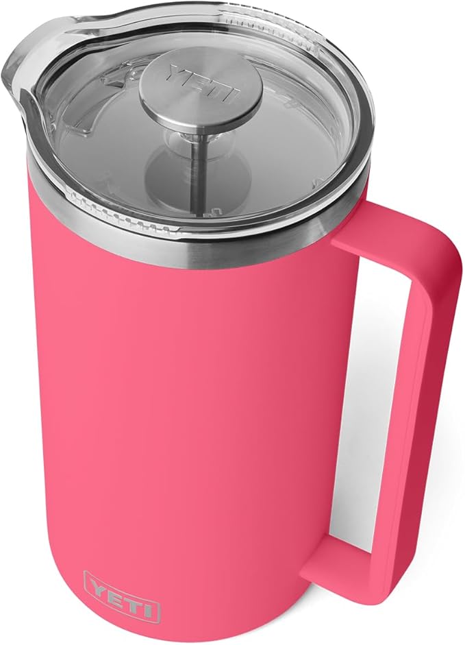 YETI Rambler 64 oz. French Press Coffee Maker, Tropical Pink