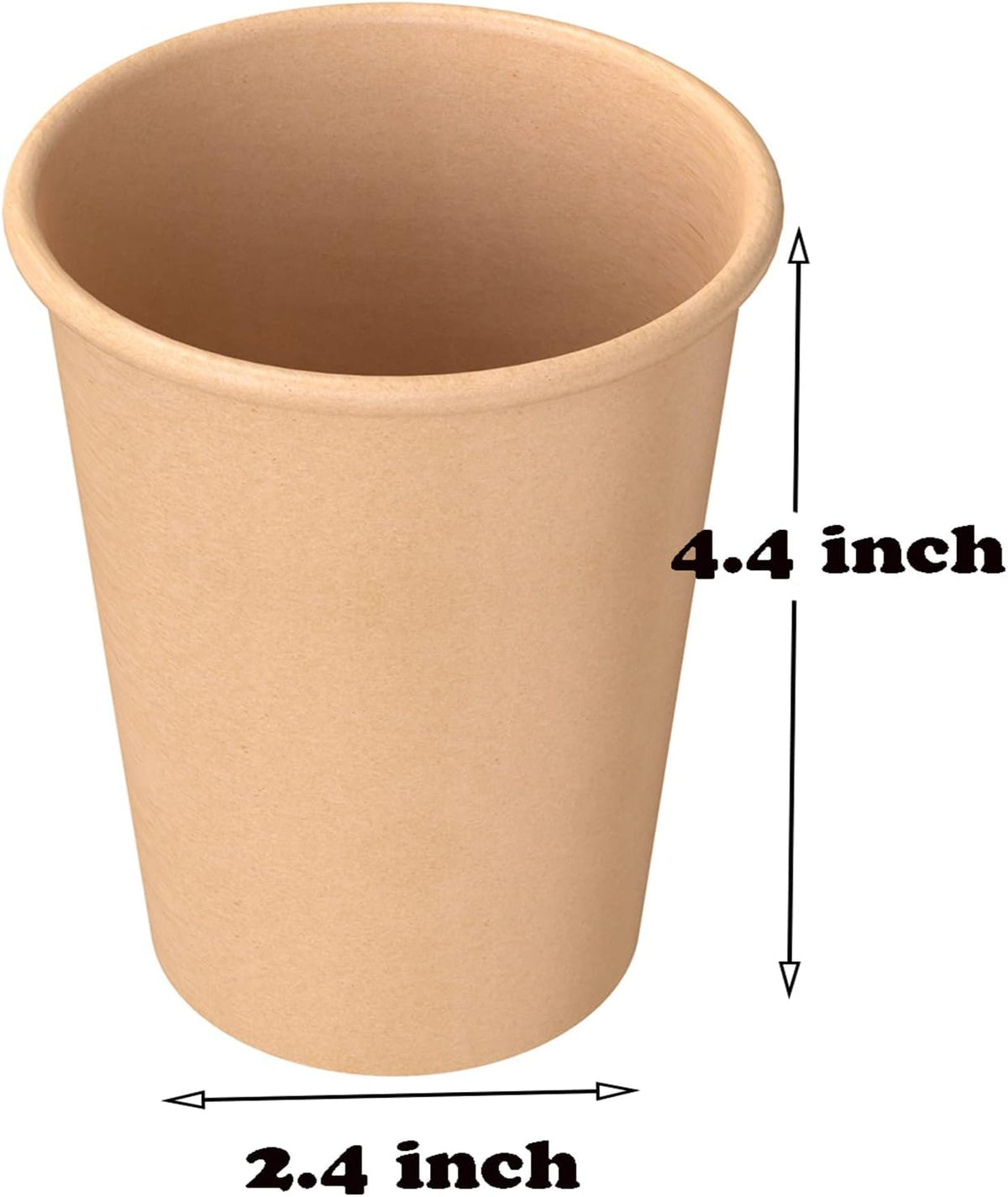 WANBAO 100 PCS 12 OZ Disposable Paper Cups, Coffee Cup, for Coffee Beverages and Cold Drinks.