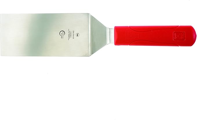 Mercer Culinary Millennia 6" x 3" Heavy-Duty Turner - Red Handle