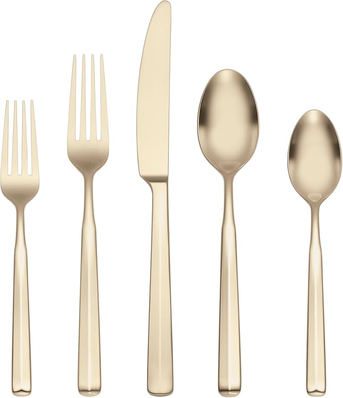Oneida 897336 Ryder Satin Champagne 20-Piece Flatware Set
