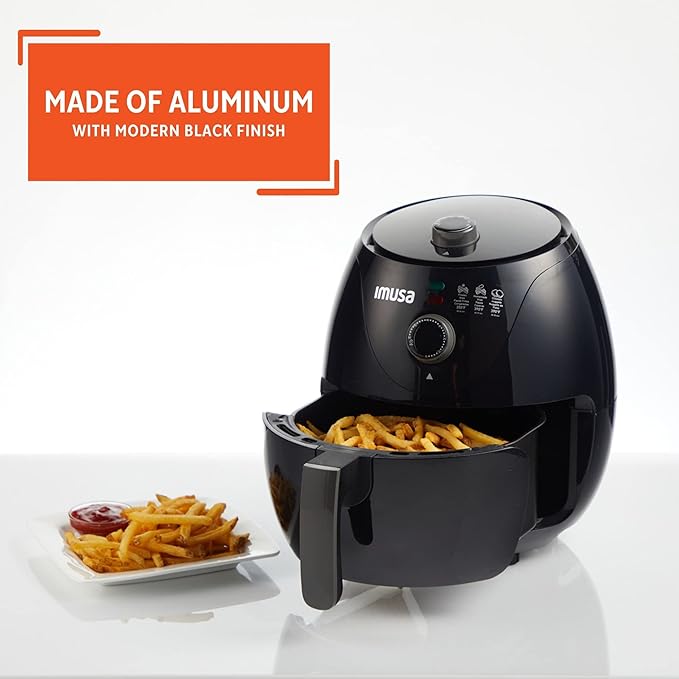 IMUSA 3.3qt Electric Air Fryer, Black