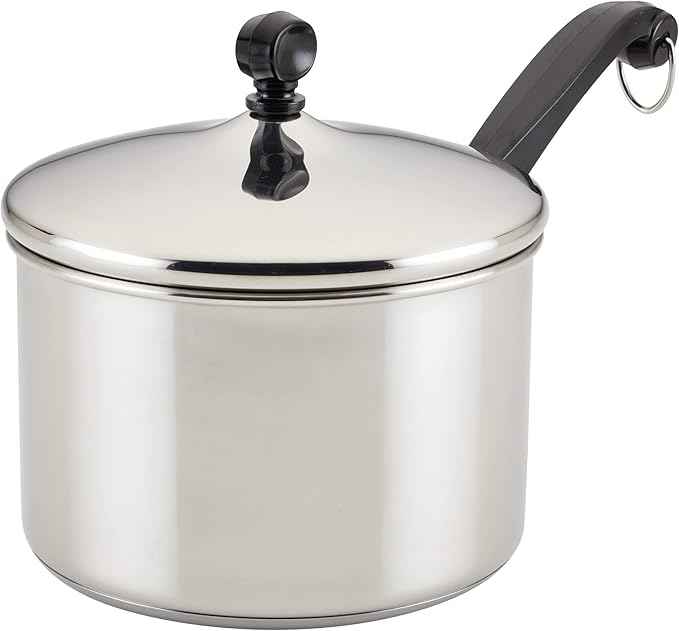 Farberware Classic Stainless Steel Sauce Pan/Saucepan with Lid, 3 Quart, Silver