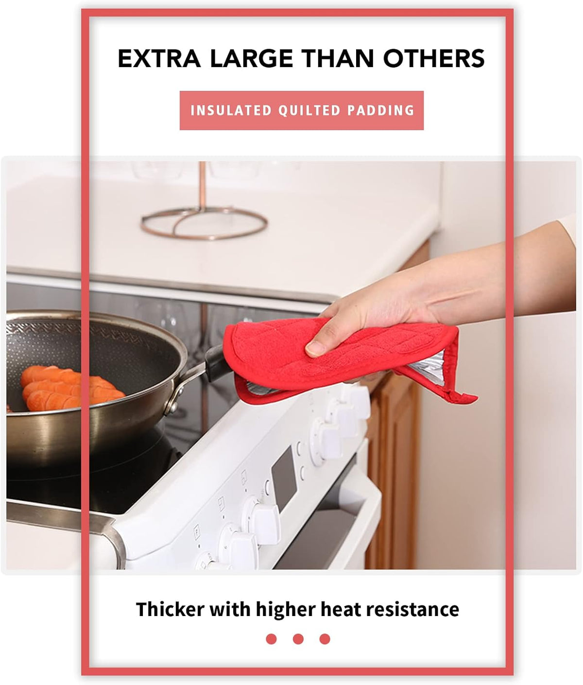 Joyhalo 4 Pack Heat Resistant Pot Holders - Terry Cloth Sets for Cooking & Baking