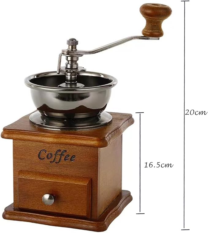 Coffee Mill Grinder - Manual Coffee Grinder with Adjustable Gear Setting and Ceramic Conical Burr,Hand Mill Grinder for Home Use and Travel