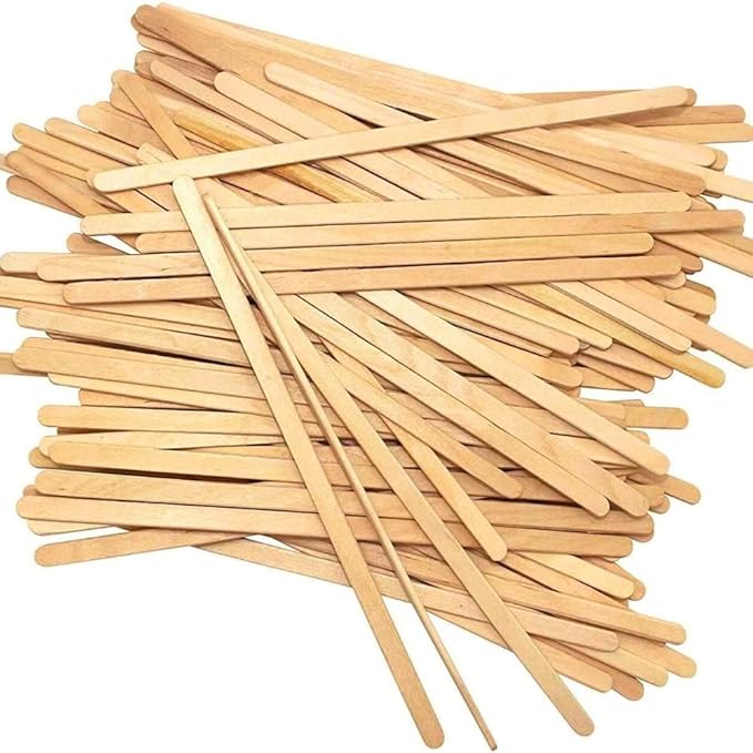 Coffee Stirrers Disposable Wooden Coffee Stir Sticks - Round-End Birchwood 5.5 Inches Large Wooden Stir Sticks - Pack of 2000 Wood Stir Sticks